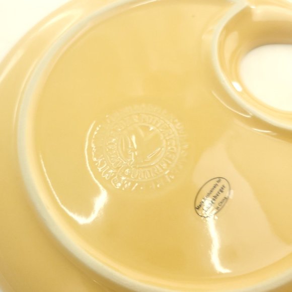 Longaberger 3219650 Butternut Ceramic Pottery Woven Traditions Wine Dine Plate - Picture 3 of 9